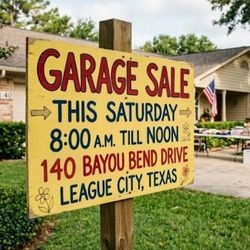 Garage Sale This Saturday 8:00 A.M. Till Noon! Be There!