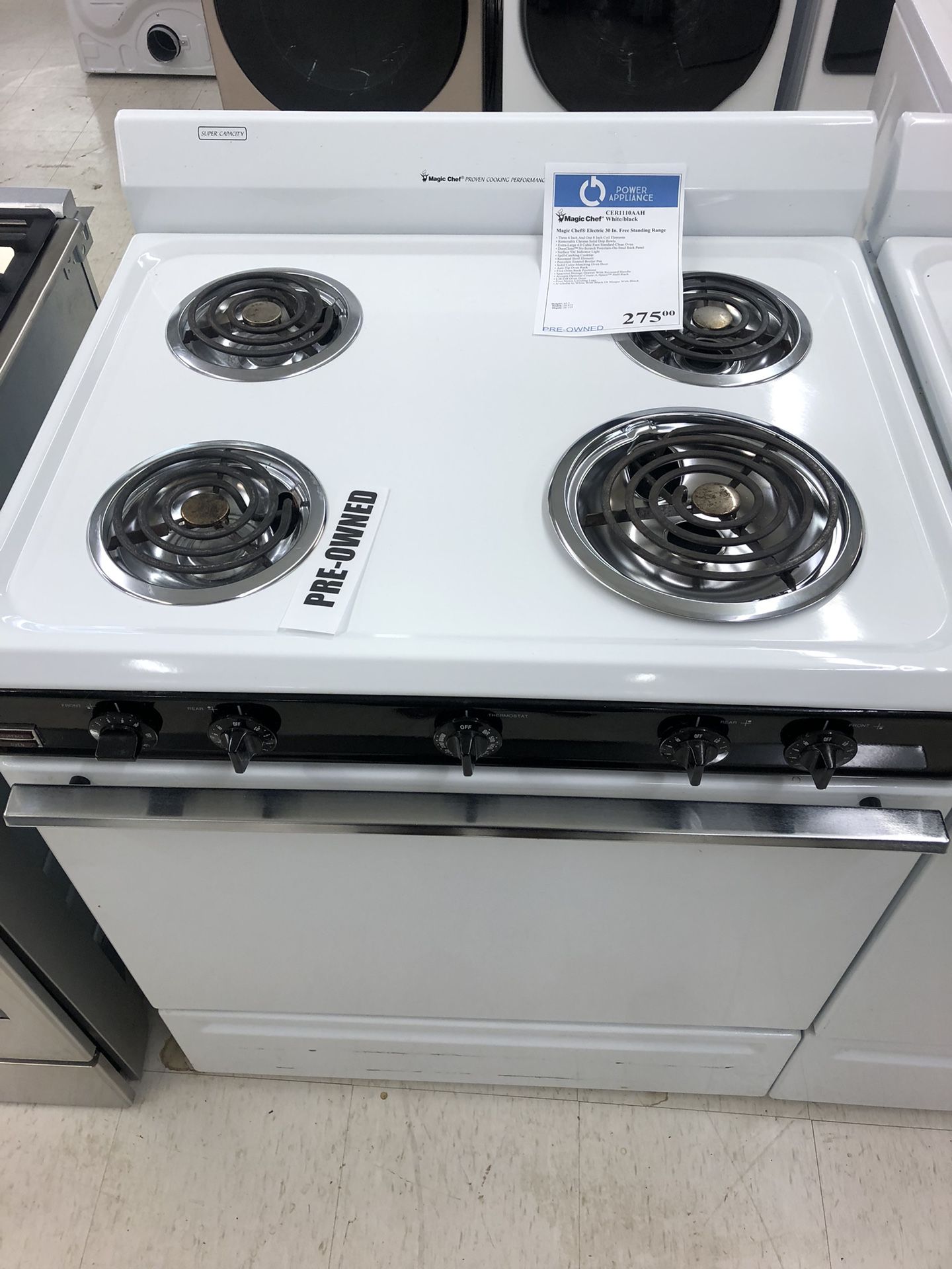 Preowned Electric Stove (Warranty included)