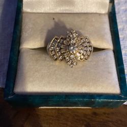 1 Carat Cluster In 14kt Gold 