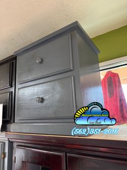 Grey pinewood nightstand cajonera chest mueble nuevo