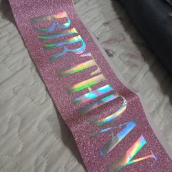 Birthday Girl Glitter Sash 