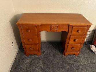 Solid wood student desk