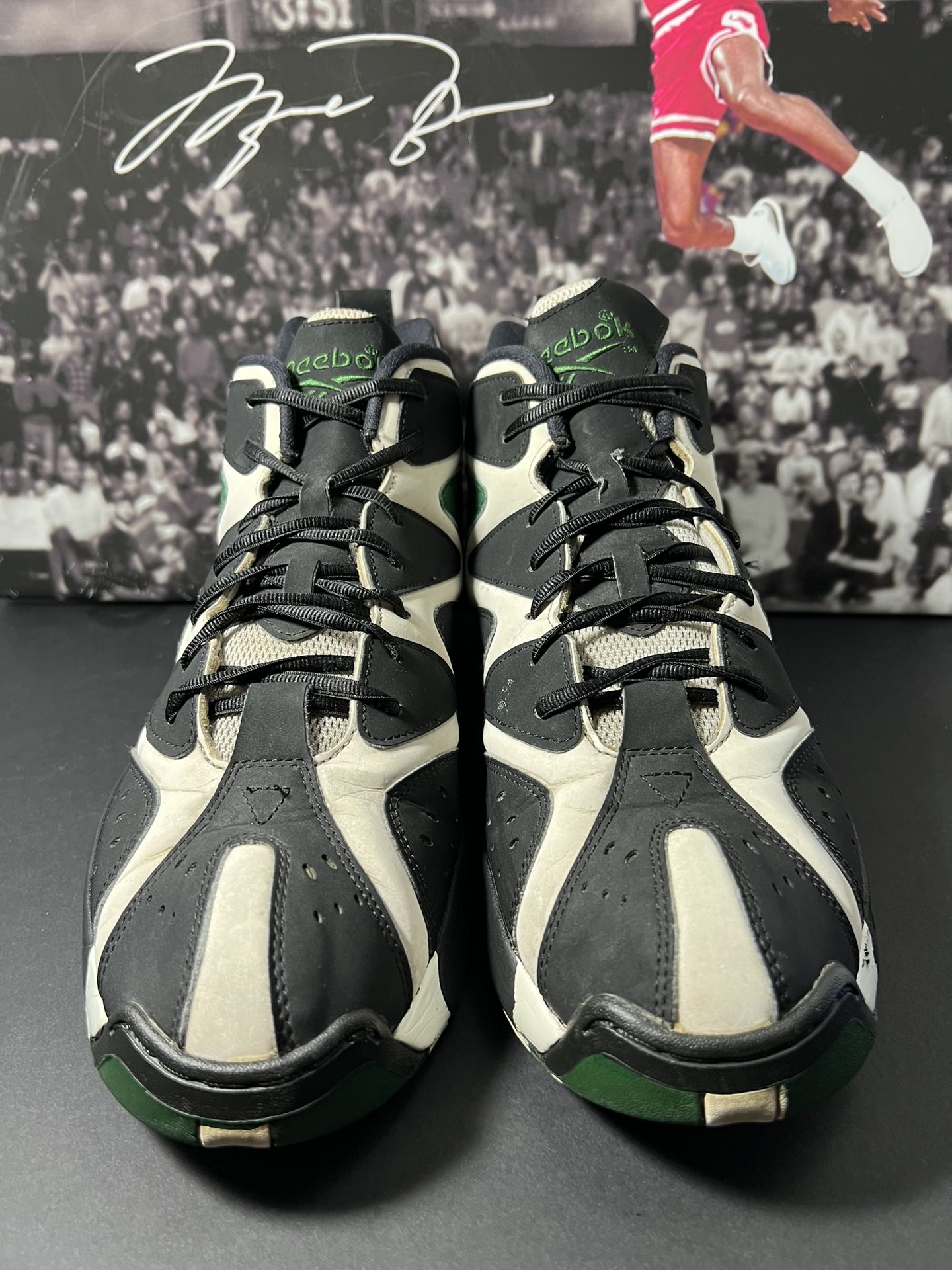 Rare Reebok V60362 Kamikaze 1 Mid Seattle Supersonics Shawn Kemp