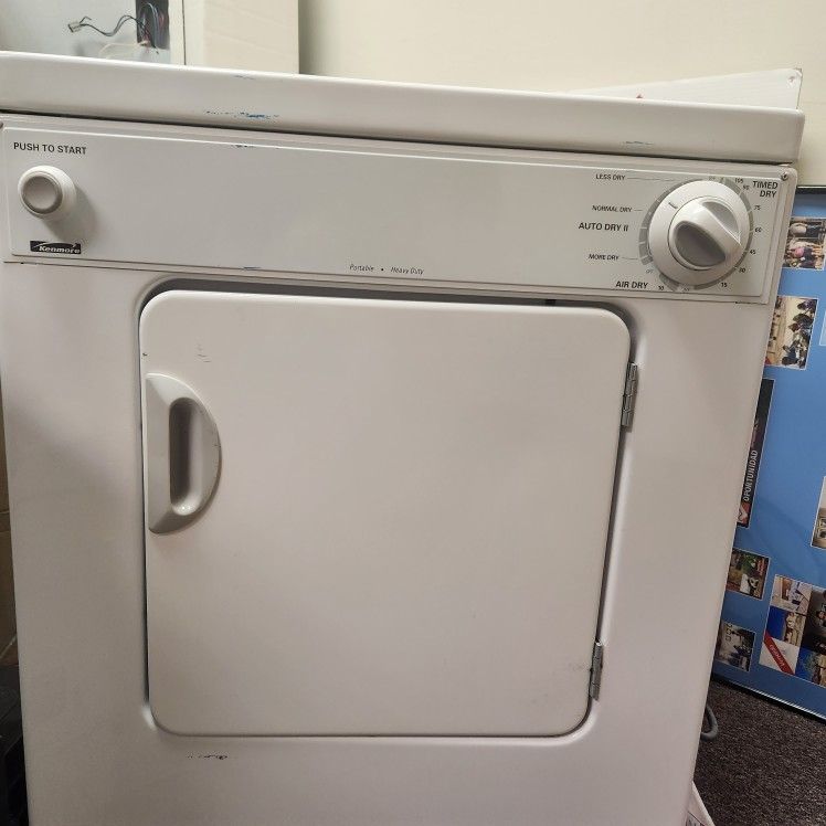 Kenmore 84722 3.4 Cu. Ft. Electric Compact Portable Extra-Large Capacity Dryer - White