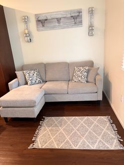 Gray Sectional Sofa with Chaise
