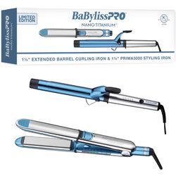 BabylissPRO Nano Titanium Prima Ionic Hair Straightener, Curl and Straighten Hair With One Professional Tool