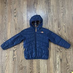 Size 10 / 12 Youth Medium North Face Reversible Navy Puffer Jacket