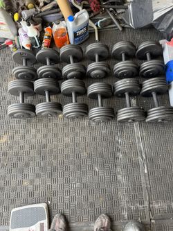 Pro style 39-85lbs dumbbells weights 760lbs total prices are in description