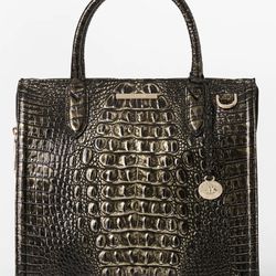 Brahmin Caroline Melbourne /Onyx /Satchel Handbag/ Leather/NWT