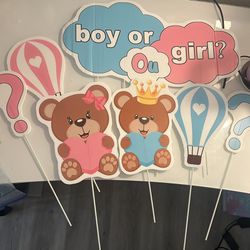 Teddy bear gender reveal items