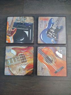 Guitar pictures lot of 4