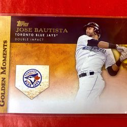 Jose Bautista 2012 Topps Golden Moments “Double Impact” Card