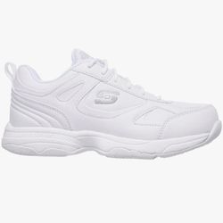 Skechers Men's 77111 Work Dighton Slip Resistant Relaxed Fit Shoes Size 14 White