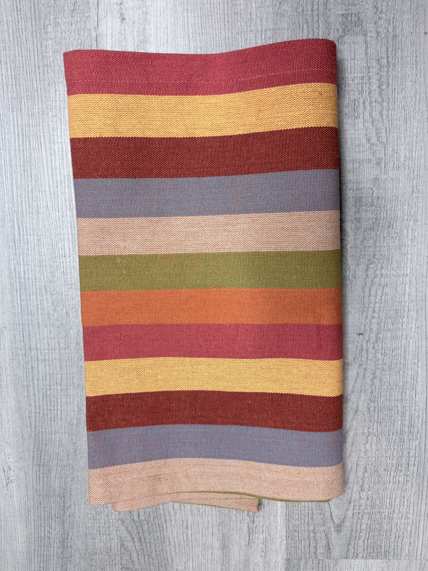Pottery Barn Multicolor Striped Table Runner 17x42