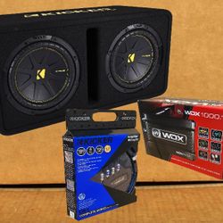 Kicker CompC Dual 10" Subwoofers Ported Box 1000 Watts Amp Kit Mono Power Amplifier Package 🚨 Payment Options Available 🚨 No Credit Needed 