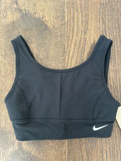 Nike Dri-Fit womens black lined wireless pull on racer back sports bra