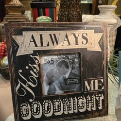 Always Kiss Me Goodnight Picture Frame