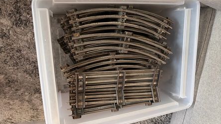 Vintage Lionel O/O27 Gauge 3-Rail Tubular Train Track & Accessories Lot (82 Pcs)