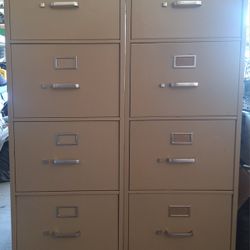Double Set Of 4 Filing Cabinets