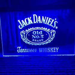 JACK DANIELS LED NEON BLUE LIGHT SIGN 8x12
