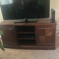 Brown Wood TV Stand