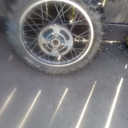 Dirt Bike Back Rim And Tire