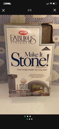Krylon Make It Stone Fleckstone Spray Paint Kit Brownstone