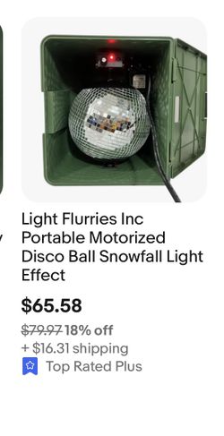 Vintage Light Flurries inc portable disco ball for Sale in