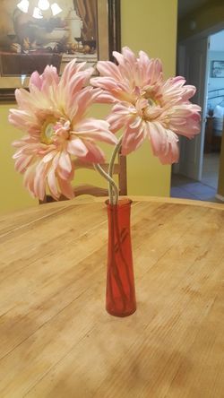 Decorative vase with artificial flowers