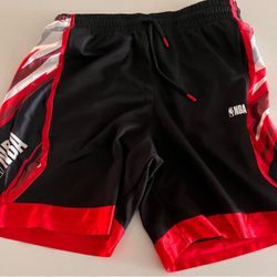 NBA Basketball Shorts Black Red White