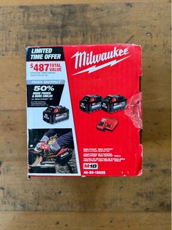 New Milwaukee M18 6.0 Red-Lithium Battery Bundle