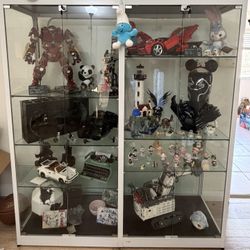 Large Glass Display Cabinet – Great for Figures / LEGO / Models