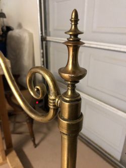 Antique Brass Lamp. Good wiring. Needs new socket