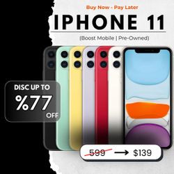 📱 iPhone 11 6.1” (Boost Mobile, Usado) – ¡Solo $139.99! 🔥