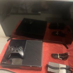 Xbox One And 32 Inch Tv And 1 Game