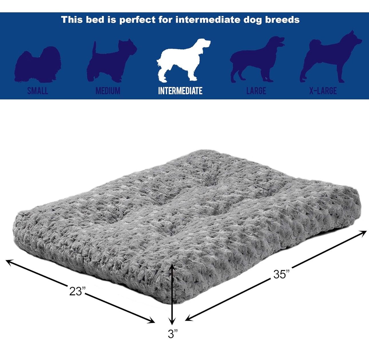 Dog Bed, Machine Washable, Non-Skid Bottom