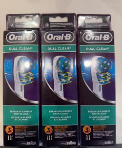 Oral-B Dual Clean Replacement Brush Heads 3-Pack x3