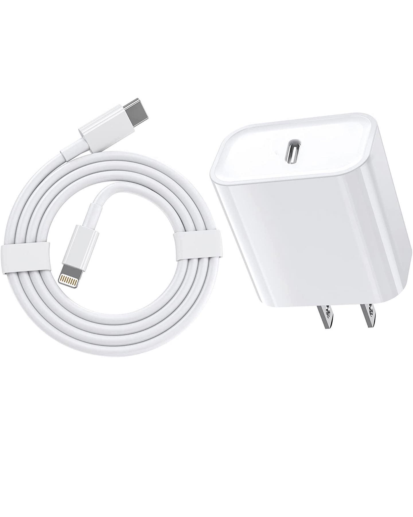 iPhone 6 & Up Fast Charger, Apple MFi Certified 20W Type C Wall Charger Plug Block with 6FT USB C to Lightning Cable Cord.