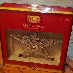 Silver Christmas Tree Topper