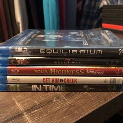 5 Blu-Rays $2. Ea.  