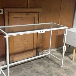 White Metal + Glass Desk | Work from Home