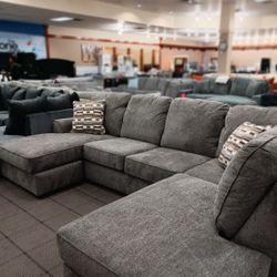 Grey Double Chaise Sectional 