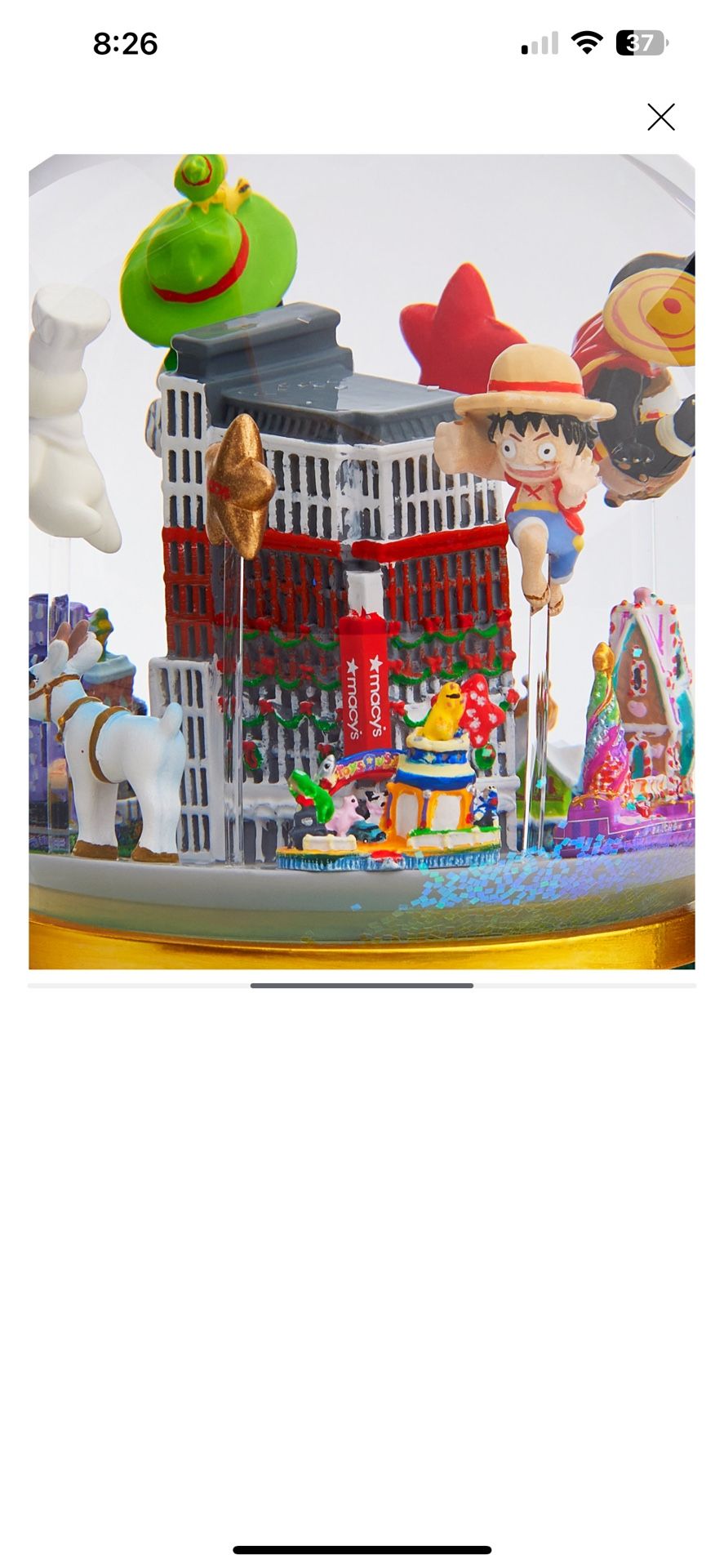 MACY'S EXCLUSIVE 2024 THANKSGIVING PARADE HOLIDAY LANE WATERGLOBE