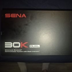 Sena 30k Motorcyle Bluetooth Communication System Brand New Unopened