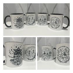 Studio Ghibli set of 4 Custom Mugs 11oz Anime Spirited Away Princess Mononoke Ponyo howl’s moving Castle