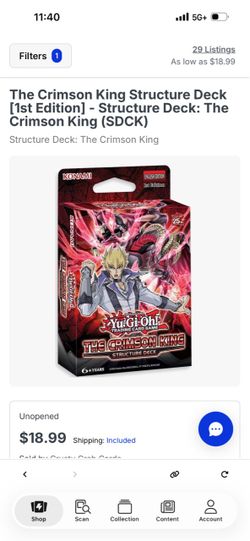 Yugioh The Crimson King Structure Deck 1st Edition