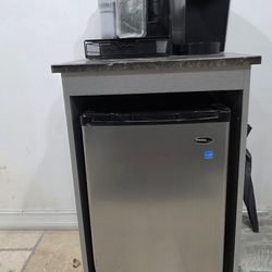 Danby Mini Fridge and coffee table $100