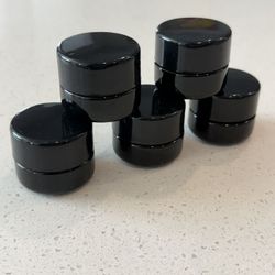 5g Black Flush-Wall Screw-Top Small Container Make Up Jar