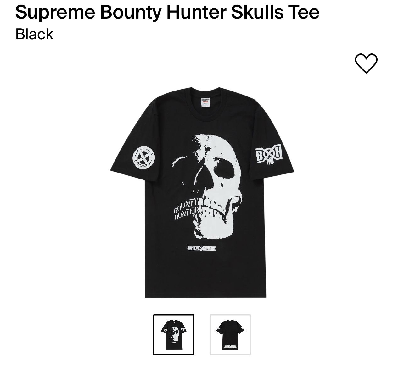 Supreme Bounty Hunter Skull Tee