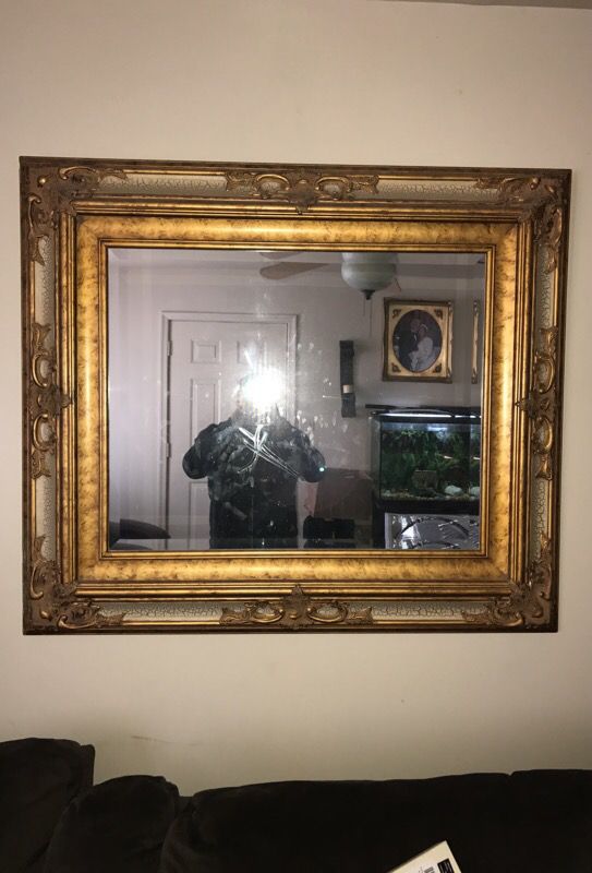 44in by 38in mirror Good Condition Antique Finish